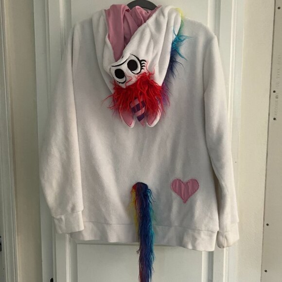 Disney Rainbow Unicorn FAMOUS Hoody Girls Size XXL Like NEW - Picture 9 of 9